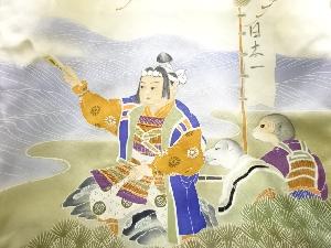 アンティーク　桃太郎模様刺繍紋付男児着物